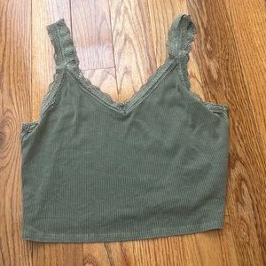 American eagle laced neckline cropped tank size L and barely used